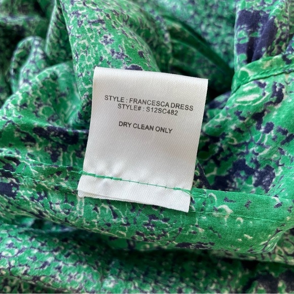 Gryphon Green Abstract Floral Print Francesca Cross Back High Low Dress NWT Sz S - Picture 7 of 8